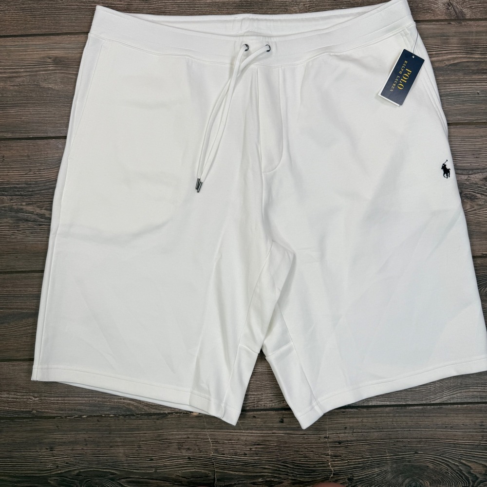 Polo Ralph Lauren Mens Knit Shorts Size 3XB White Drawstring‎ Pony Logo NWT